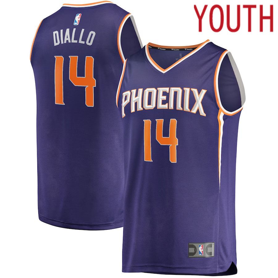 Youth Phoenix Suns 14 Cheick Diallo Fanatics Branded Purple Fast Break Replica Player NBA Jersey